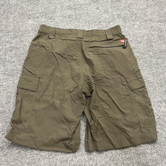 The North Face Shorts Mens Small Nylon Cargo Hiking Stow Pocket Olive Green - Picture 2 of 11